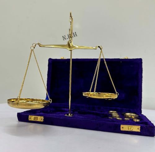 Báscula decorativa de latón estilo tradicional tarazu miniatura 7