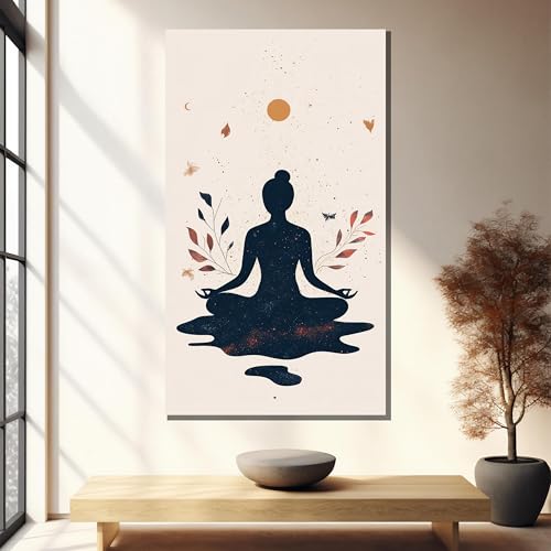 Toile de méditation zen 65x120 cm pour créer un salon apaisant