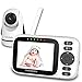 WiFi/WLAN günstig Kaufen-HelloBaby Babyphone mit Kamera, ferngesteuertes Schwenk-Neige-Zoom Video Babyphone und 3,2'' IPS Bildschirm, 2 Wege Audio, Infrarot Nachtsicht, VOX Modus, kein WiFi und Mehrsprachig
