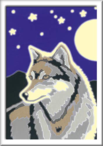 Ravensburger CreArt 28773 - Wolfsportrait - Malen nach Zahlen für Kinder ab 7 Jahre, Ostergeschenke Kinder 7 Jahre, Kleines Geschenk zu Ostern