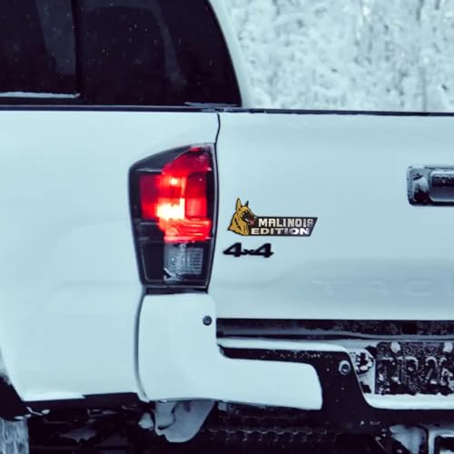 Image of Dog Edition Car Badges, 3D Dog Car Badge Laser Cutting Car Emblem, Car Exterior Emblems Badge,Cute Dogs Badge Rated Car Decals Bumper Stickers Decoration(Belgian Malinois)