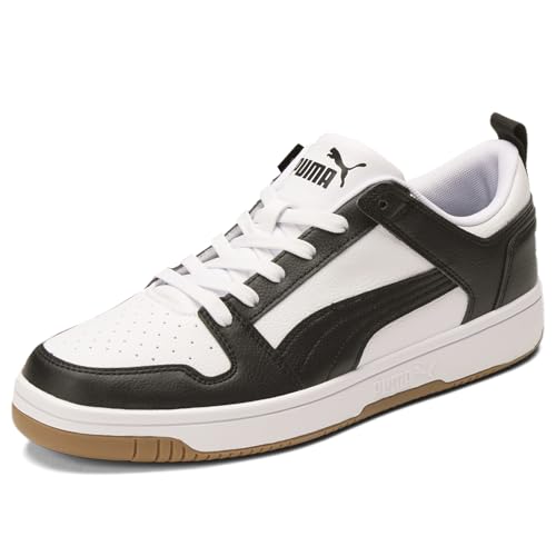 PUMA PUMA Mens Rebound Layup Sneaker, Mens white- Mens black, 11