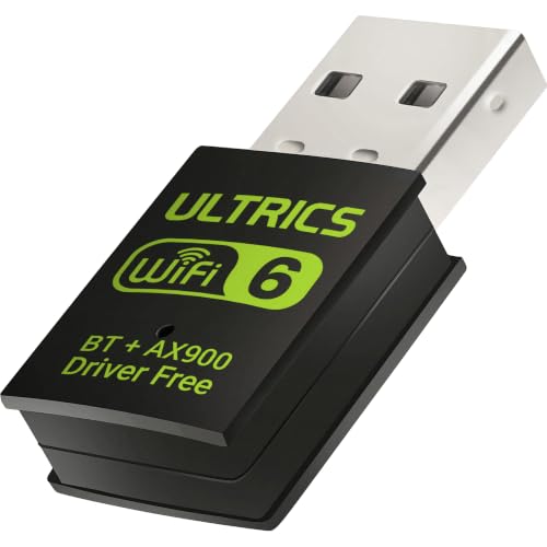 ULTRICS Bluetooth Clé WiFi USB pour PC, 5GHz/2.4GHz Carte WiFi Dongle Bluetooth 5.0 Carte, 600 Mbps Double Bande 5GHz/2.4GHz Adaptateur USB sans Fil pour...