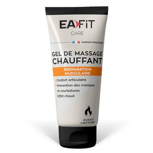 EAFIT Gel Massaggio Riscaldante | 75ml | Preparazione Muscolare Prima dell'Esercizio | Comfort Articolare | Prevenzione di crampi e dolori | Effetto Caldo | Marca Francese