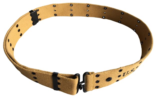 War Equine Militaria WW2 US Army Military Cotton Canvas webbing Belt Webbing -KHAKI