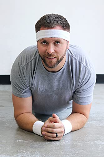 Kenz Laurenz Sweat Wristbands Wrist Bands Sweatbands - Sweatband for Women Men Basketball Head Sweat Band Sets Girls Yoga Sports Headbands Kids Headband Boys Hair Working Out Running Hairbands3