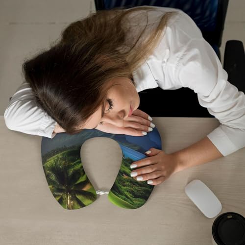 Almohada de memoria ergonómica para viaje 30x25 cm miniatura 7