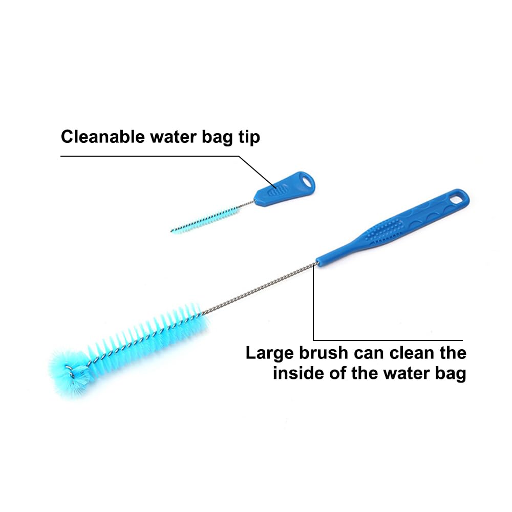 MiOYOOW 2 juegos de kits de limpieza vejiga de hidratación, conjunto de limpieza de vejiga de agua 4 en 1 kit de limpieza para tanque de agua multifuncional para bolsa de hidratación deportes al aire