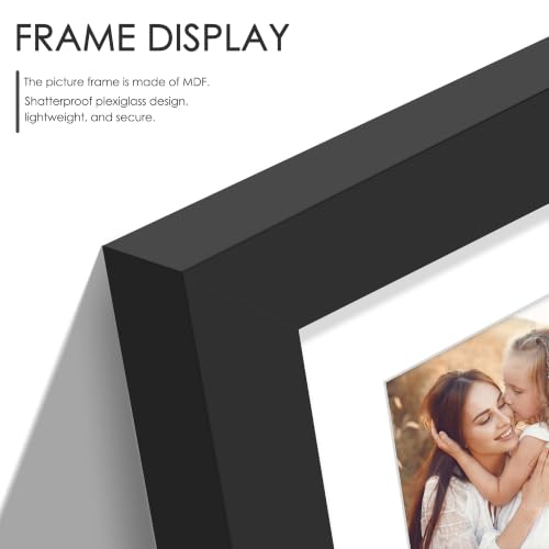 Image of DUENPY 17x23 Picture Frame 9-Opening 5x7 Collage Picture Frame Displays Nine 5x7 Photos Wall Decor Wall Hanging or Tabletop Black