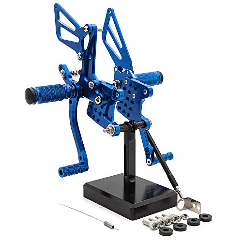 Motorcycle Rearset Foot Pegs Rear Set Footrests Fully Adjustable Foot Boards Compatible for GSXR750 GSXR600 1996-2005,GSXR1000 2000-2004,SV650 SV650S SV1000 SV1000S 1998-2014