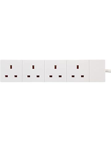 PRO ELEC PELB1517 4 Gang Extension Lead 2m, White