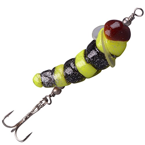 Trout Master Camola 3,5cm 2,5g - Bienenlarven Imitation zum Forellenangeln, Spinnköder für Forellen, Forellenköder, Bienenmade, Farbe:Yellow/Black