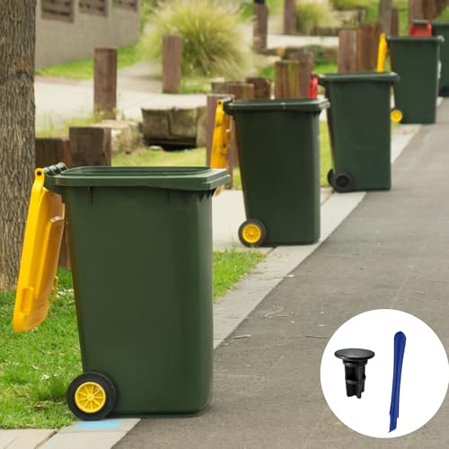 8 Stück Mülltonnenschloss, Mülltonnenverschluss ohne Bohren, Sicherung für Mülltonnen, Robuster Mülleimerschloss