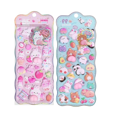 Amazon | おしりぷにぷにシール かわいい 3D 1/2/3/4/6枚セット 動物