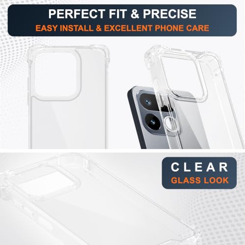 Image of CEDO Cover for Realme 16T (5G) | Camera Protection Shockproof Bumper-Edge | 360 Degree Protection Acrylic Crystal Clear TPU+PC | Transparent Back Case Backcover (Transparent)