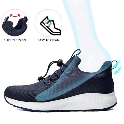 Image of Non Slip Work Shoes for Men Slip Resistant Shoes Kitchen Chef Restaurant Food Service Waterproof Walking Sneakers