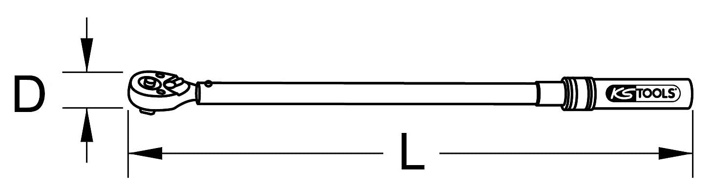 KS Tools 516.5151 1/4"Klucz dynamometryczny z głowicą z przełączaną grzechotką,3-15 Nm