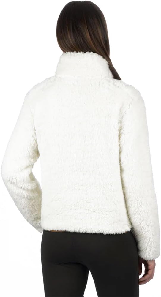 FXR Womens Mantra Sherpa Jacket Invisible Zippered Hand Pockets Cream/Copper