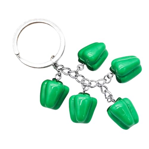 Kicomvi Simulation Bell Peppers Keychain Veggie Vegetable Pepper Key Ring
