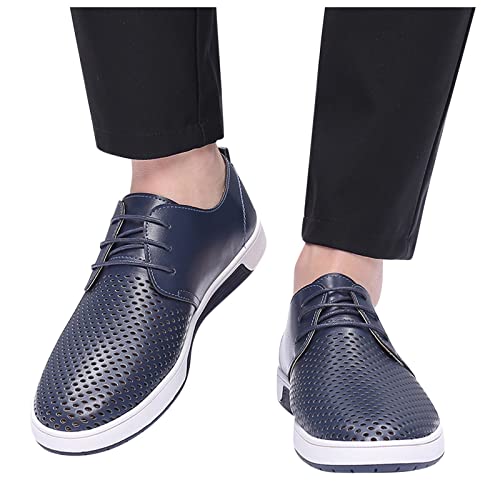 Chaussures de loisirs en cuir massif ajouré pour homme moderne