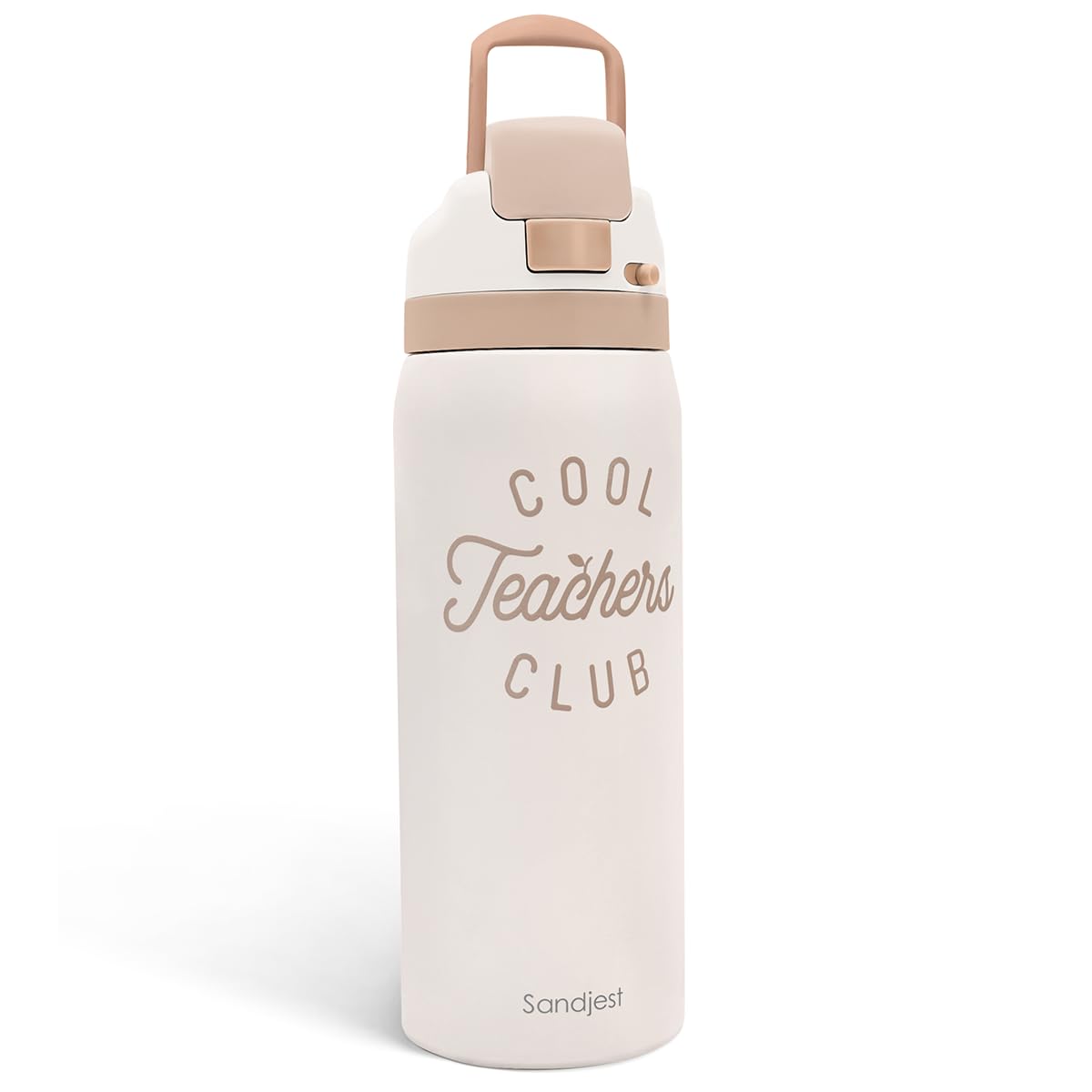 Teacher Insulated Stainless Steel Water Bottle with Straw for Sports and Travel, Cool Teachers Club, 32oz, Gifts for Women Apperciation Birthday Christmas