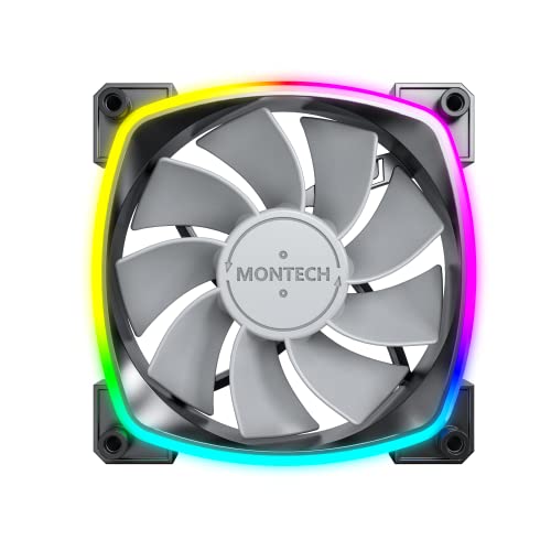 Montech RX120 PWM ARGB LĂĽfter - 120mm, Schwarz