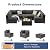 MEISSALIVVE 7 Pieces Patio Conversation Sets, Modern Rattan Wicker Outdoor Sectional Sofa Set, All-Weather Wicker Patio Furniture Set with Adjustable Seat, Soft Cushions & Coffee Table, Grey