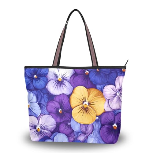 Sac fourre-tout en soie Illinois motif fleurs sac cabas zippé grand format pour femme