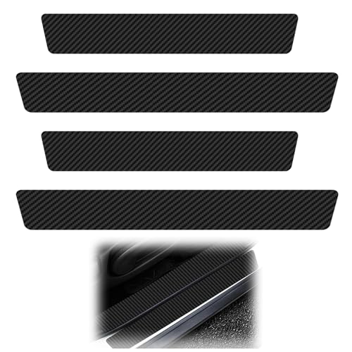4 pezzi di inserti per porte in fibra di carbonio per auto Ndier, antiscivolo e antigraffio, per Dacia Spring Lodgy Dokker Duster Logan Sandero Stepway, protezioni per porte e adesivi per stipiti