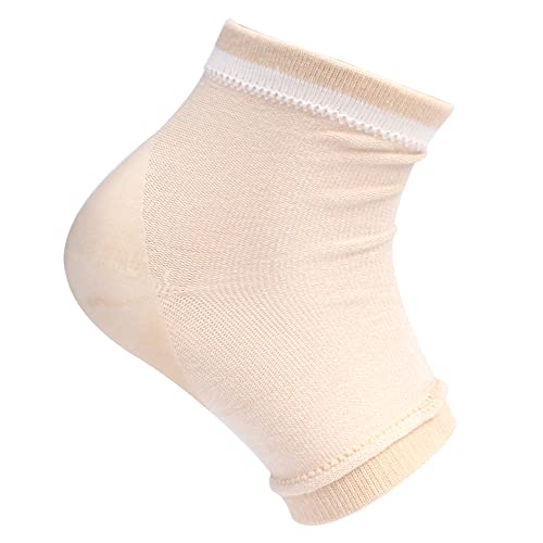Spa Socks - Gel Heel Sleeves For Dry Cracked Feet – Silicone Moisturizing Socks (Nude, 1 Pair) #TOP7