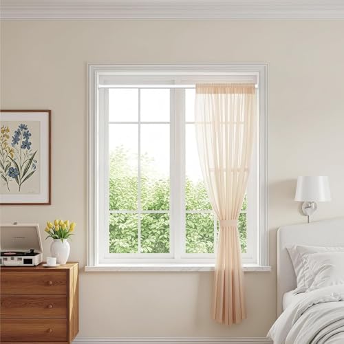 Image of MEXAU White Tension Curtain Rods18 to 36 In,Small Curtain Rods No Drilling | Short Tension Rod,Adjustable Spring Rod for Windows,Door,Closet,Kitchen,2 Pack,Spring Tension Curtain Rods Small
