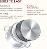 Sunhouse Stock Pot with Lid - 7 QT Large Pot for Cooking Pasta, Soup, Spaghetti - Impact Bonding Base Big Stainless Steel Pots for Canning, Boiling - Oven Safe & Induction Compatible Cookware #2