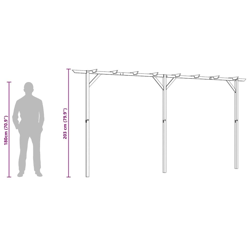 vidaXL Pergola de Jardin Plante Grimpante Terrasse Patio Arceau à Rosier Bois