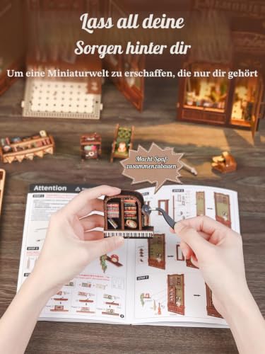 Cutefun DIY Book Nook Kit - DIY Miniatur Häuser (Memories Music Bookshop) – Ansicht 6