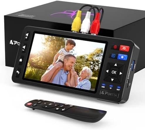 PORTTA VD20P VHS to Digital Converter, Videoassetten Digitalizati...