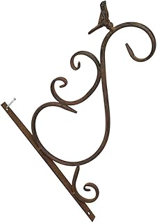 DOITOOL 1pc Iron Flower Stand Plant Wall Hook Iron Plant Hanging Hooks Bird Feeder Bracket Iron Flower Bracket Hanging Flowerpot Brackets Plants Pot Hanger Wrought Iron Antique scones