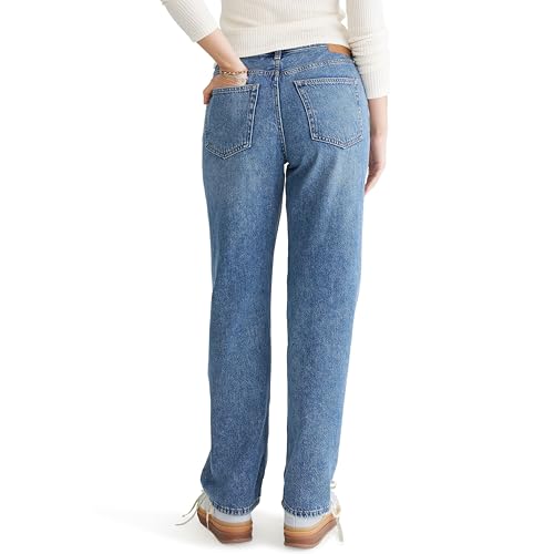 Aéropostale Women's High-Rise Baggy Jean, Dark WASH4