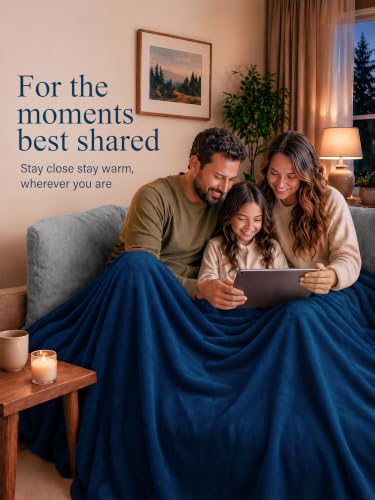 Image of Utopia Bedding Ultra Soft Fleece Bed Blanket Full Size Navy (90x84 Inches)