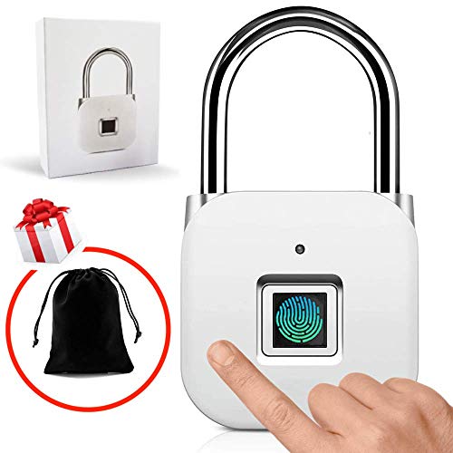 All Weather Steel Fingerprint Padlock, Gym Digital Lock for Locker, Sports, School, Outdoor