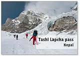 Crossing Tashi Lapcha Pass, región del Everest, Nepal, imán para nevera