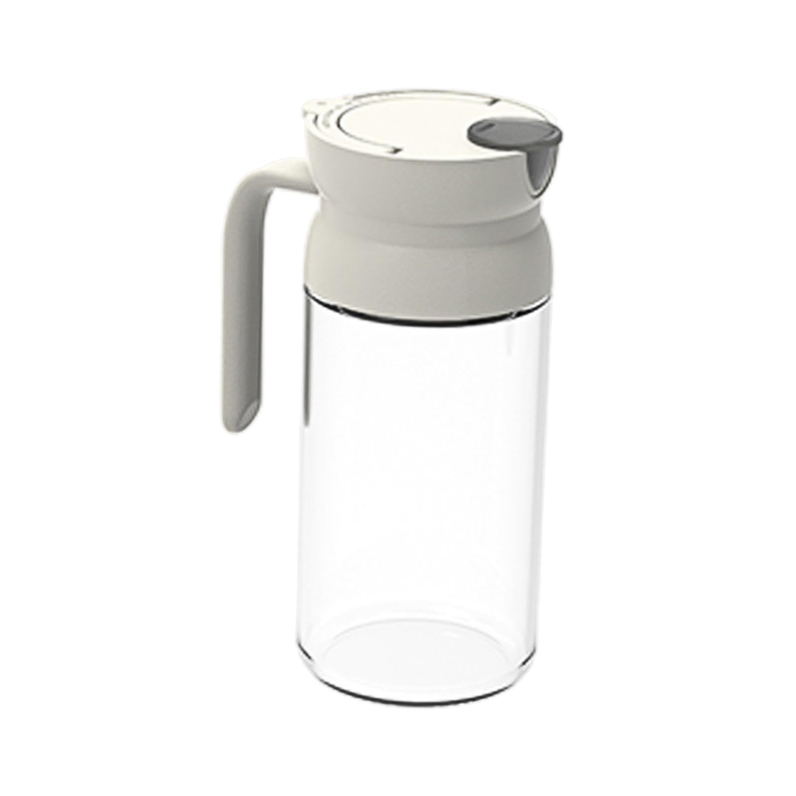 PIXZCSA Leakproof Cooking Oil Dispenser Glass Bottle Features Comfortable Handle For Efficient Liquid Storage Cooking Oil Dispenser Automatic Cap And Stopper