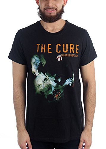 T-Shirt Vintage Homme The Cure Large Noir Fini les Hauts Déformés