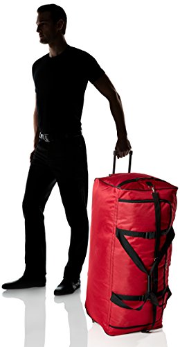 Rockland Rolling Duffel Bag, Red, 40-Inch