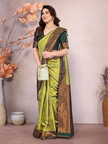 Image of Avantika Fashion Women's Kanjivaram Style Soft Silk Banarasi Sarees With Blouse Piece For Women
