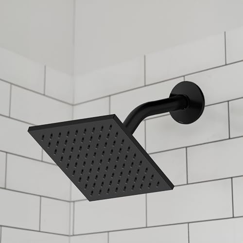 Image of Karsen Contemporary Single-Function Shower Head for Bathroom, Matte Black, Design House 594689
