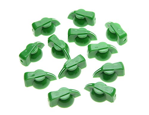 Boutons de tête de poulet Kaish vert dessus plat potentiomètre ampli pédale effet x12