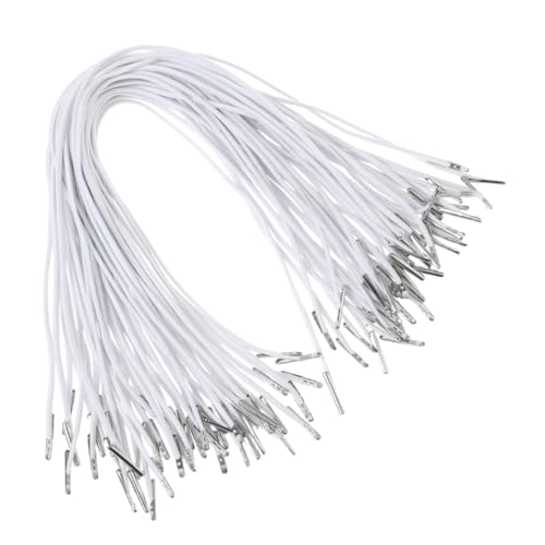 IWOWHERO Elastic Stretch Barbed Cord Loop Fasteners 150pcs Metal Barb for Hats Drawstring Cord Stretchy Mask String DIY Craft Accessories