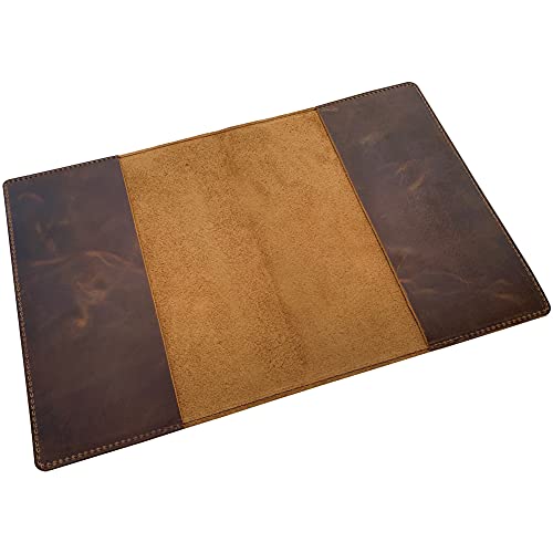 Image of Fan&Ran Leather Journal Cover for Moleskine XL and 7.5 inchx9.75 inch Composition Notebooks, Bourbon Brown 8.25 inchx10.5 inch