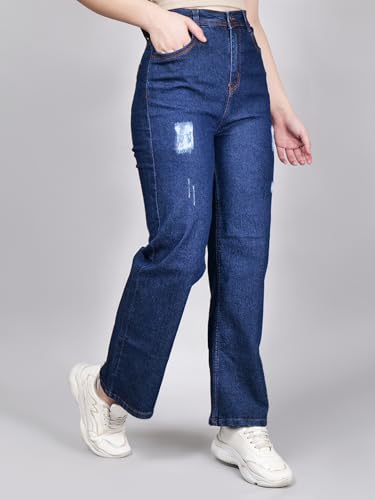 Image of Women's Reguler Fit Modern Regular High Rise Strechable Solid Clean Look Jeans- Dark Grey