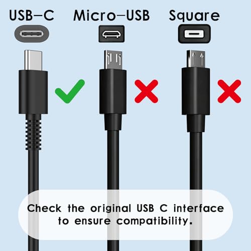 Image of 65W USB C Charger Compatible with Microsoft Surface Pro 12 (2025) 11 10 9 8 7 6 5 4 3, Surface Pro X, Surface Laptop 7 6 5 4 3 2 1, Surface Book 3 2 1, Surface Go 3 2 1 Power Adapter